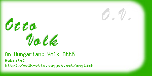 otto volk business card